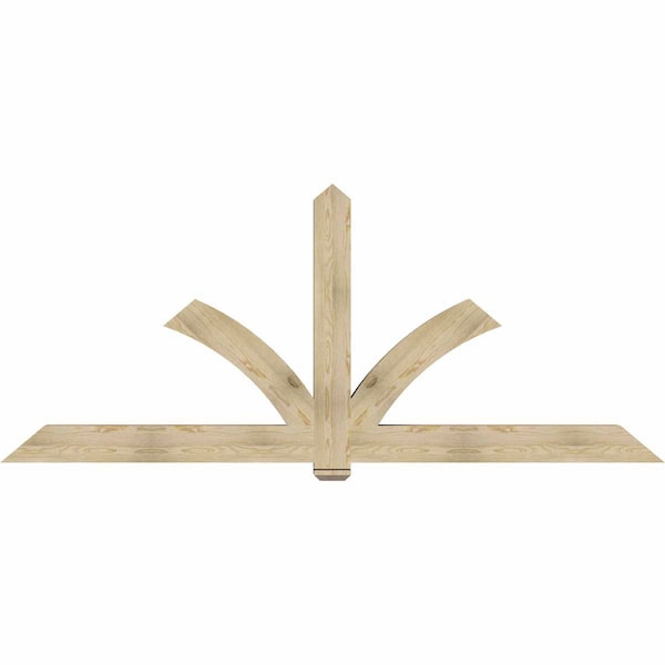 Ekena Millwork Redmond Rough Sawn Timber Gable Bracket, Douglas Fir, 108"W x 45"H x 6"D x 6"F, 10/12 Pitch GBW108X45X0606RED00RDF - main